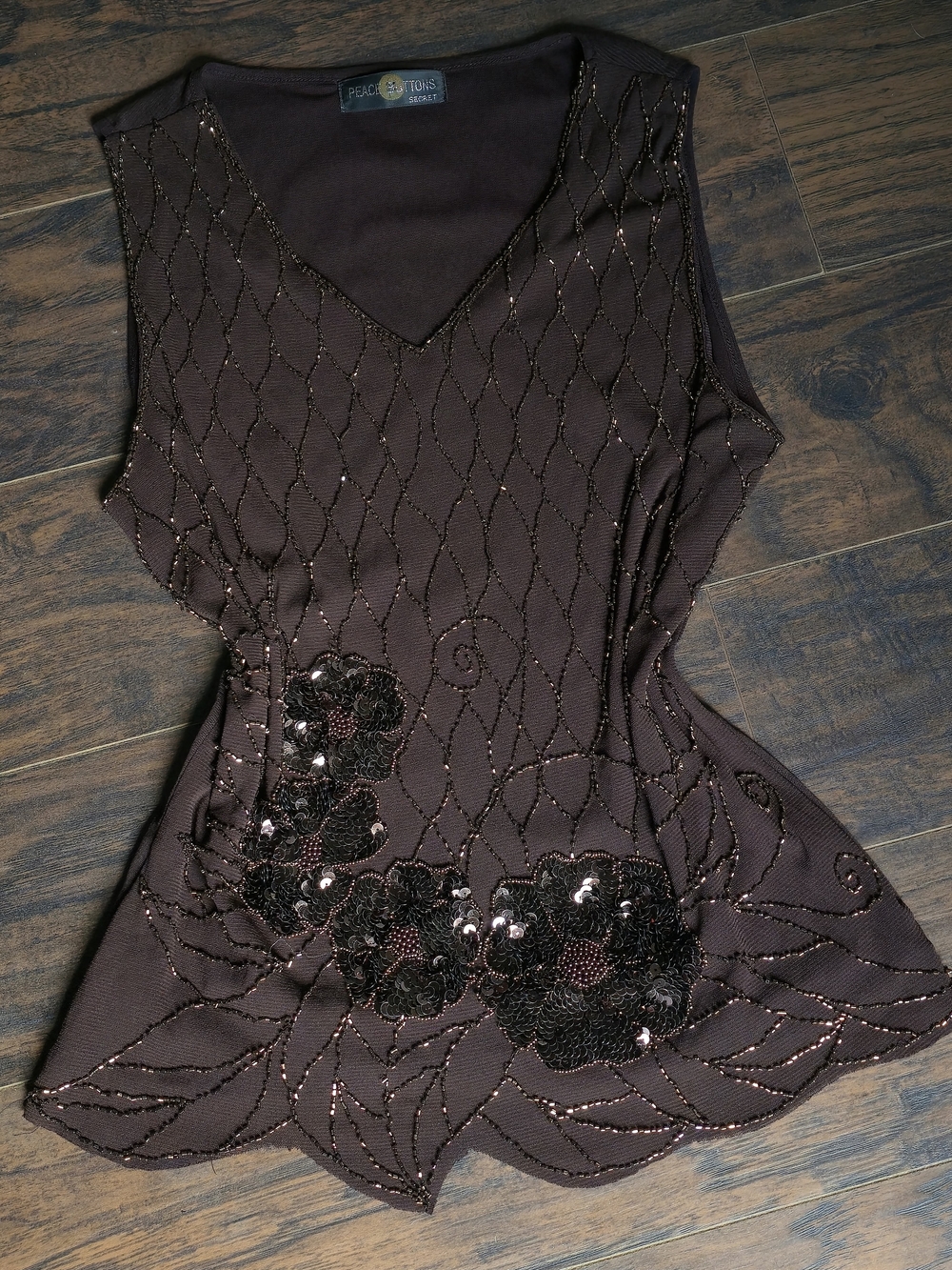 🦋Brown Y2K Fairy Hem Top🦋